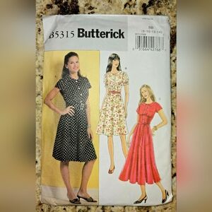 Butterick B5315 Sewing Pattern Misses’ Dresses & Belt (Sizes 8–14, Uncut 2009)